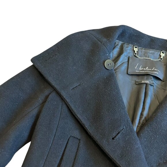 Aritzia T. Babaton Double Breasted Pea Coat Jacket Cashmere Wool Size XXS Womens - Picture 4 of 13